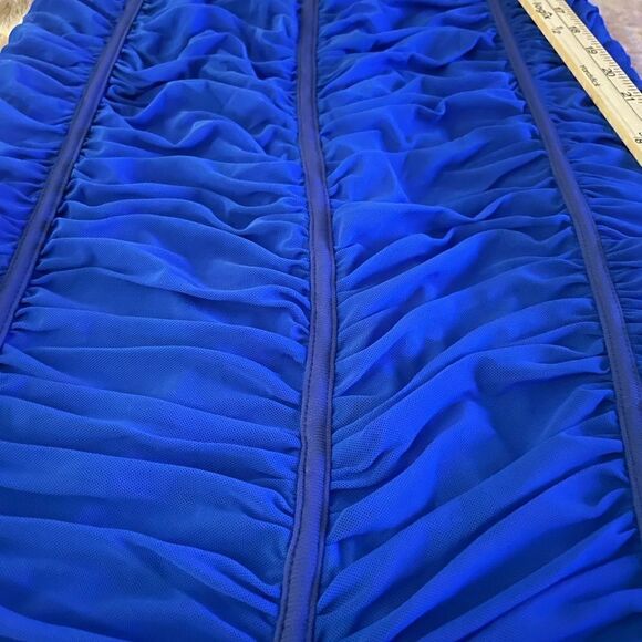 NWT Women’s Plus Bodycon Ruched Cocktail Dress Party Formal Royal Blue - Picture 9 of 11